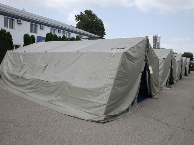 В рамках учений в Краснодаре развернут палаточный лагерь