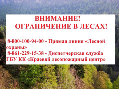 На Кубани введены ограничения на пребывание граждан на землях лесного фонда