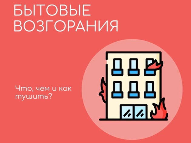 ПАМЯТКА: БЫТОВОЕ ВОЗГОРАНИЕ. ЧТО, ЧЕМ И КАК ТУШИТЬ?