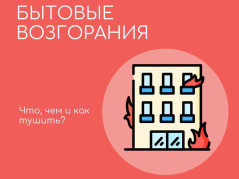 ПАМЯТКА: БЫТОВОЕ ВОЗГОРАНИЕ. ЧТО, ЧЕМ И КАК ТУШИТЬ?