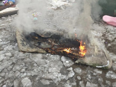 Возгорание строительного мусора